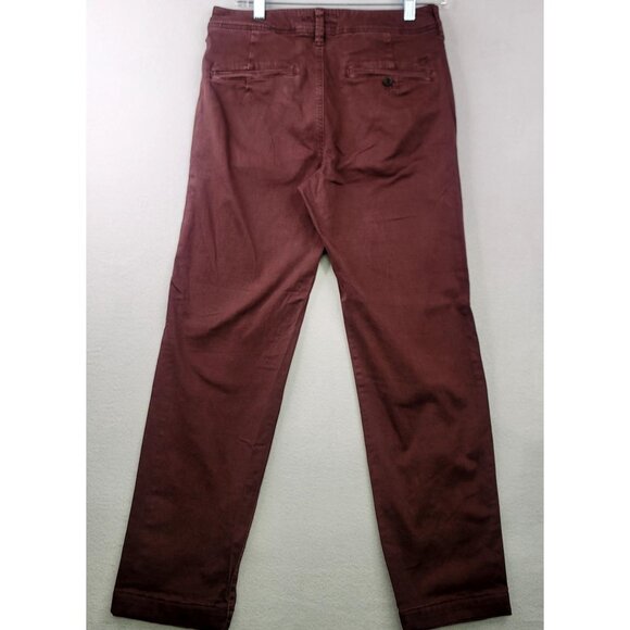 American Eagle Outfitters Mens Slim Straight Extreme Flex Maroon Pants 29x32 - Picture 6 of 10